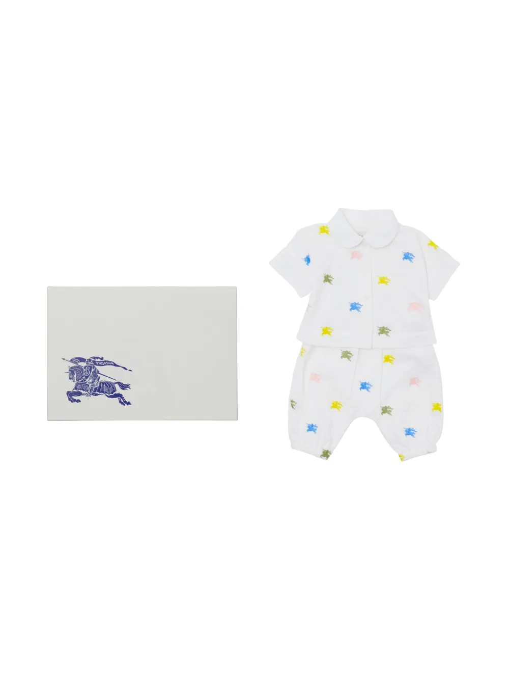 

Комплект Equestrian Knight с брюками BURBERRY KIDS, белый