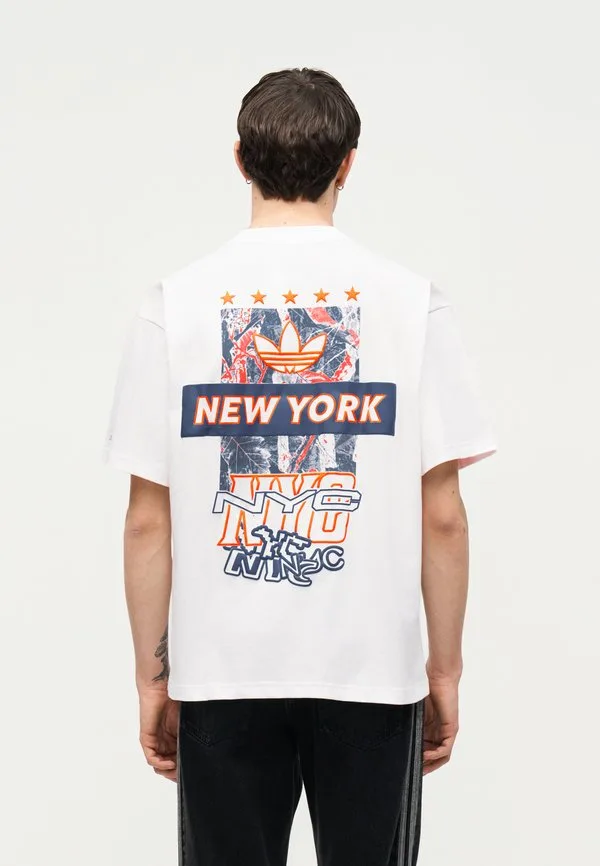 Футболка с принтом ny city Adidas Originals, White/Collegiate Royal