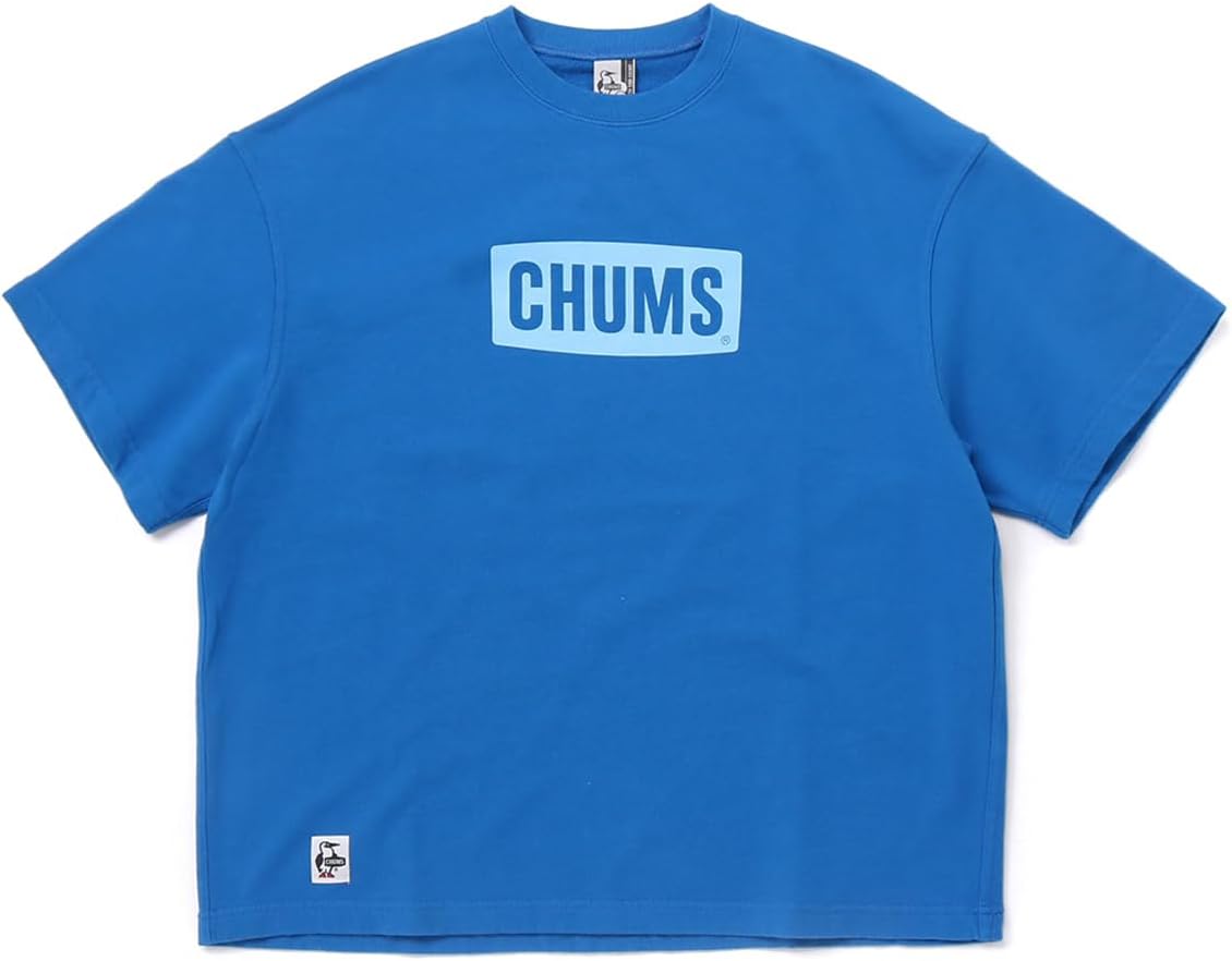 

Мужская футболка CHUMS оверсайз с коротким рукавом и логотипом CHUMS, модель LP, синий