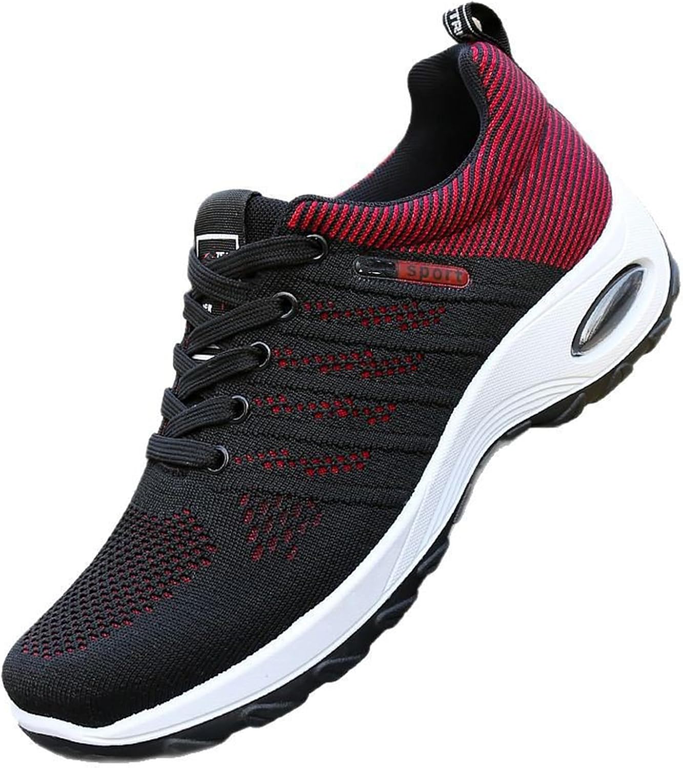 

Мужские кроссовки слипоны для ходьбы, легкие спортивные обувь для тренажерного зала и бега, противоскользящие повседневные кроссовки Sehdk, красный