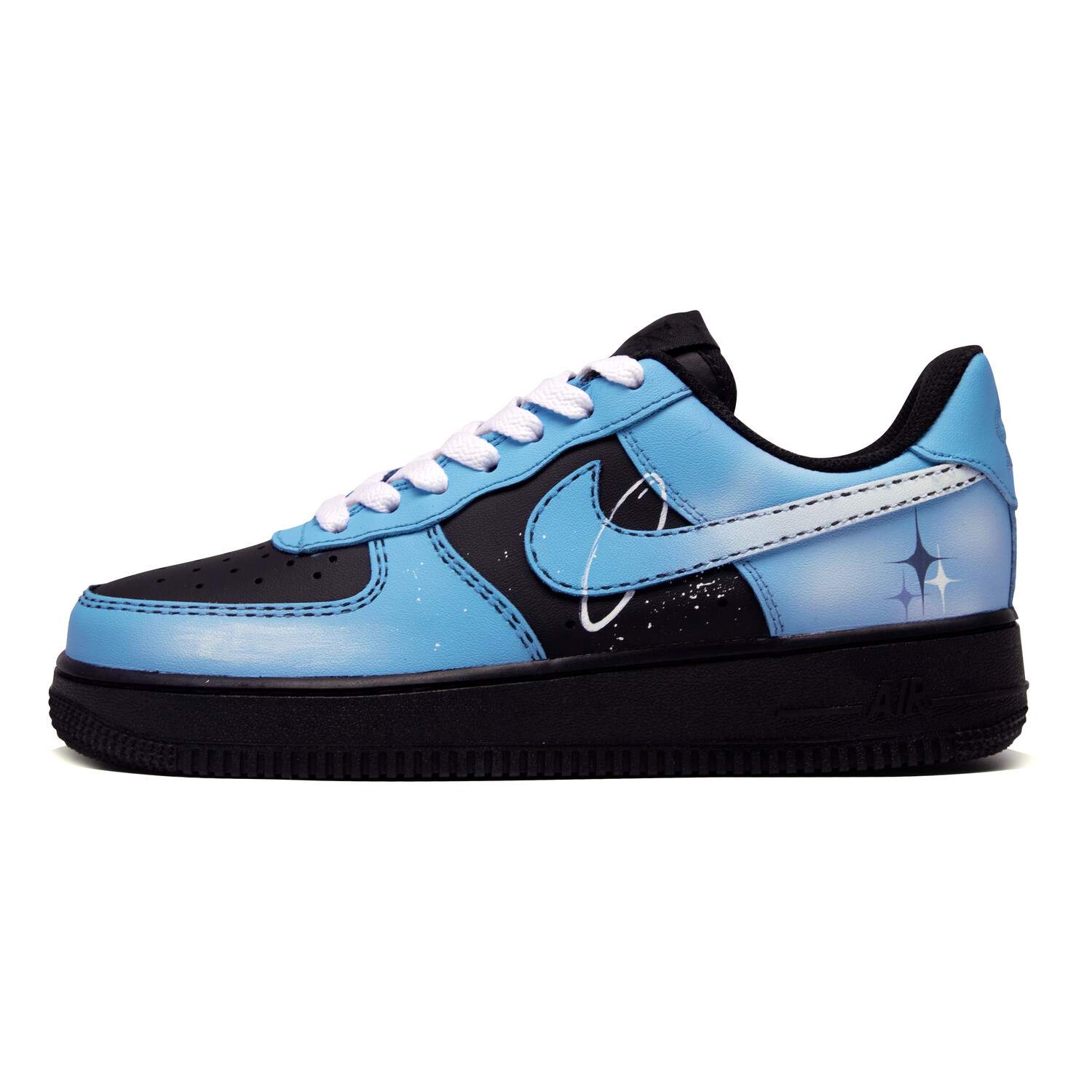 

Кроссовки Nike Air Force 1 Skateboarding Shoes Women's Low-top Black, черный/синий