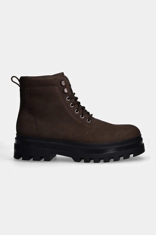 Ботинки нубуковые LUGGED LACEUP BOOT OXF HIKING NB Calvin Klein Jeans, коричневый — фото 2