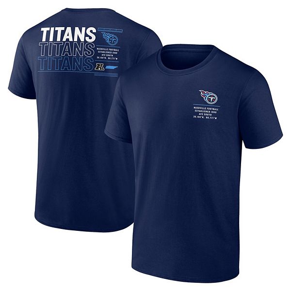 

Мужская футболка Tennessee Titans Repeat Stats, темно-синяя Fanatics