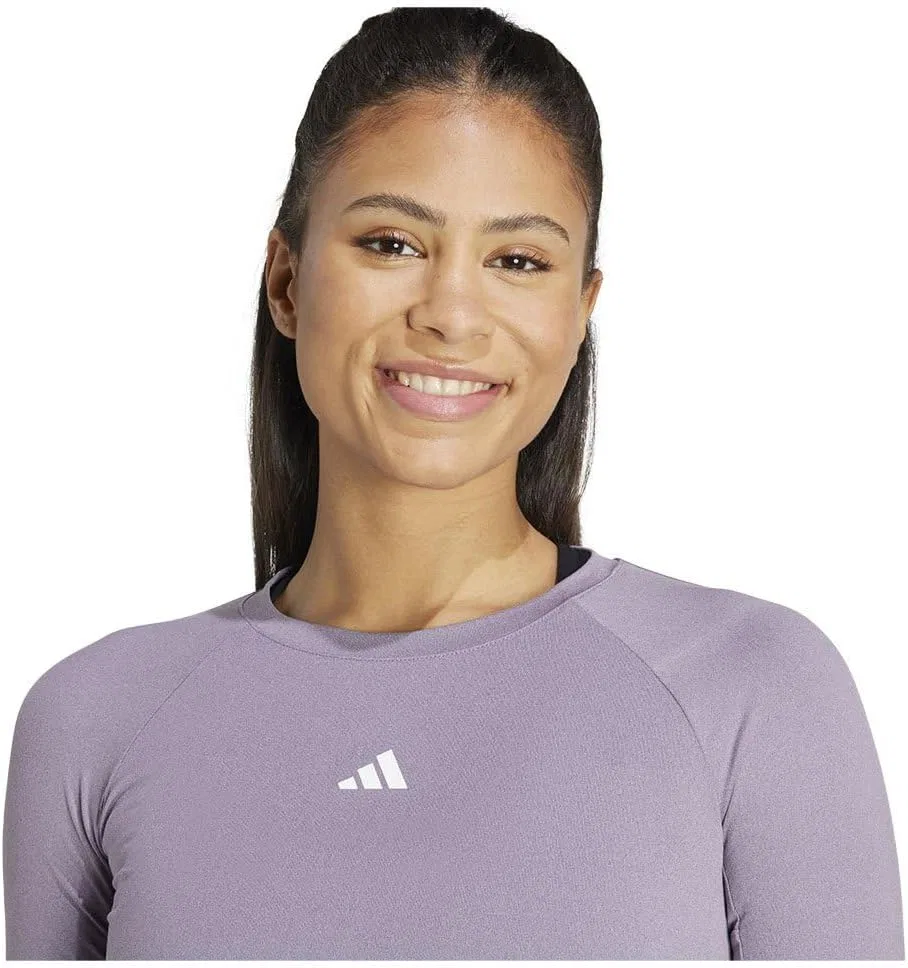 Тренировочная футболка adidas Techfit для женщин, Shadow Purple — фото 3