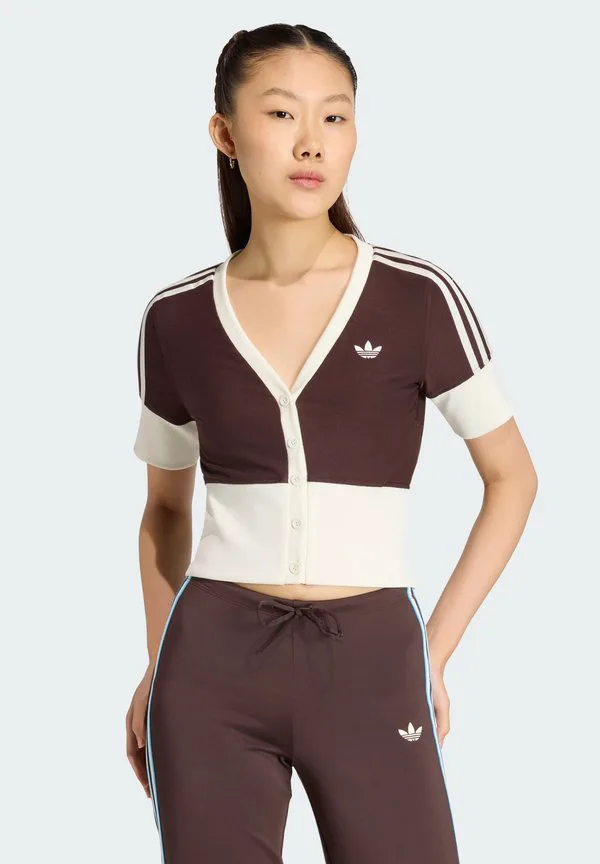 Блузка с v-образным вырезом Adidas Originals, Aurora Coffee