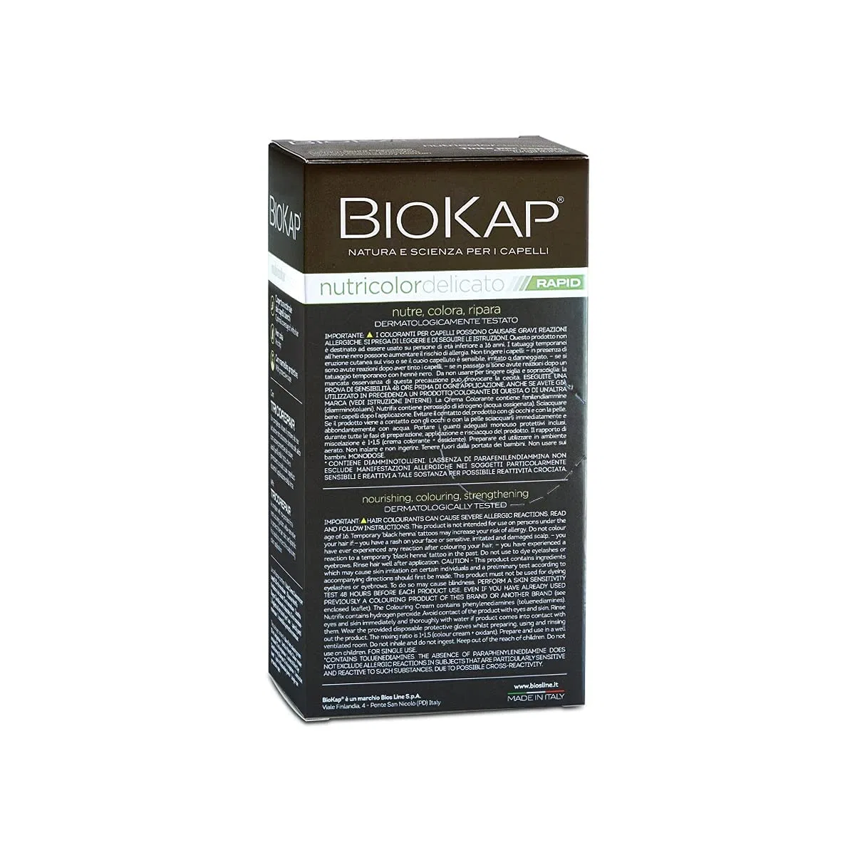 Стойкая краска для волос «Rapid Permanent 5.34» медовый каштан от BIOKAP Biokap — фото 3