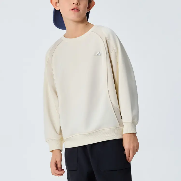 Детский свитшот с круглым вырезом Moderate New Balance, cream — фото 4