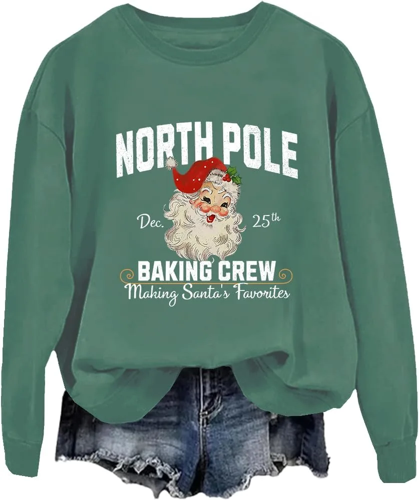 

Ретро худи с принтом "Christmas North Pole Baking Crew" FITKEYS