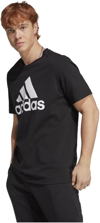 Футболка Adidas ECQ96 Essentials Single Jersey Big Logo с коротким рукавом, черно-белый — фото 2