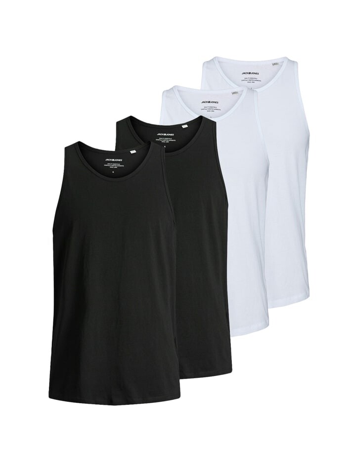 

Майка Jack & Jones Unterhemd / Tanktop Jacbasic, цвет Schwarz/Weiß