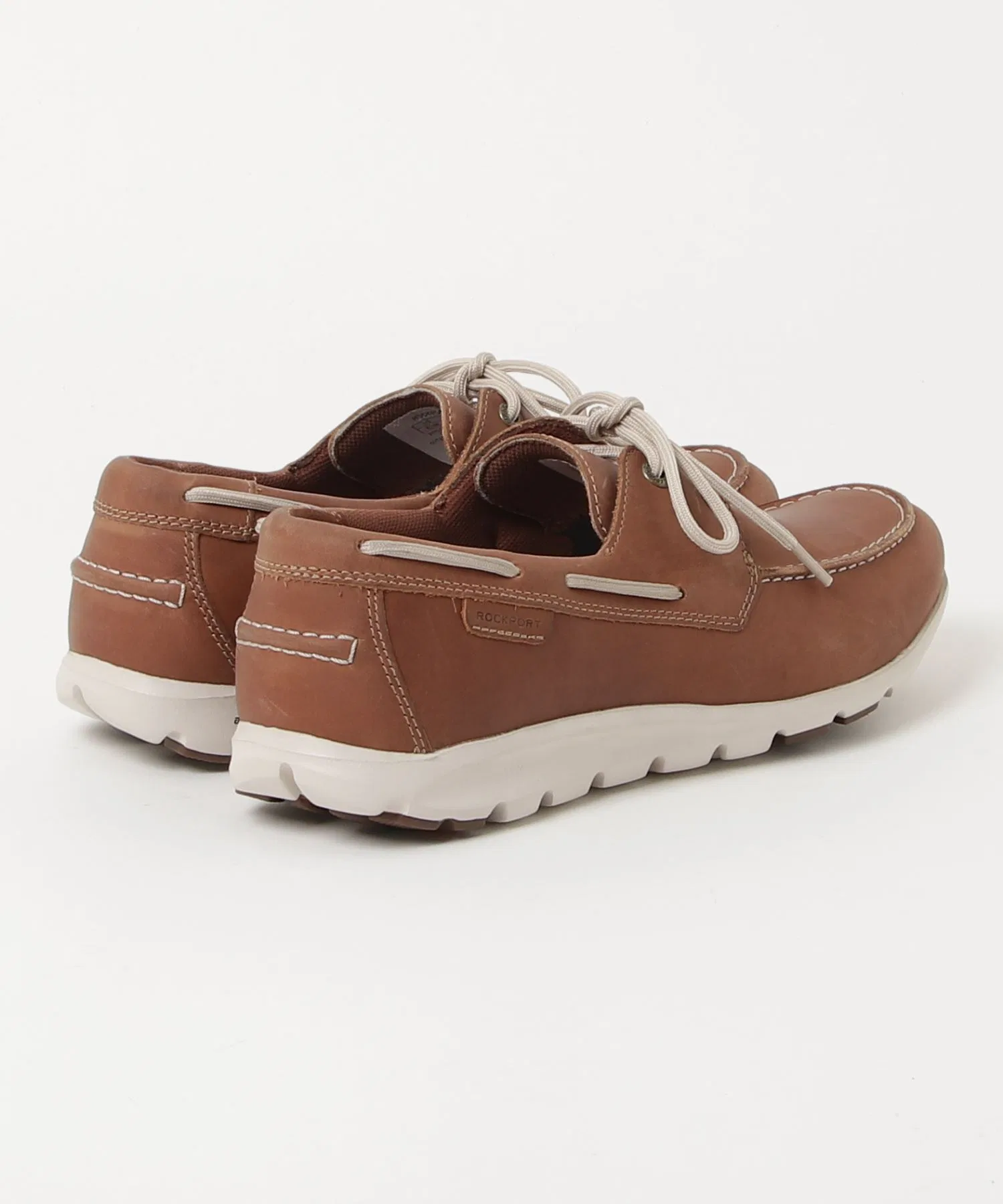 Мужские кожаные мокасины Rockport Truwalk Zero II коричневые — фото 2