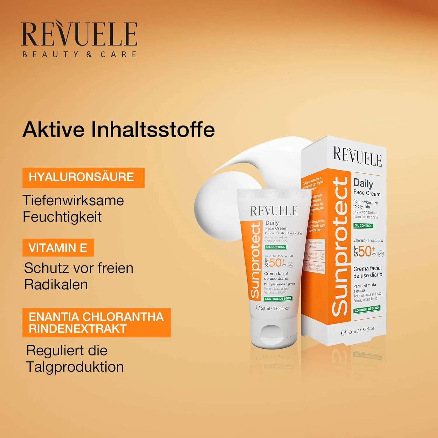 Крем для лица SPF REVUELE Дневной «Sunprotect Oil Control» от — фото 4