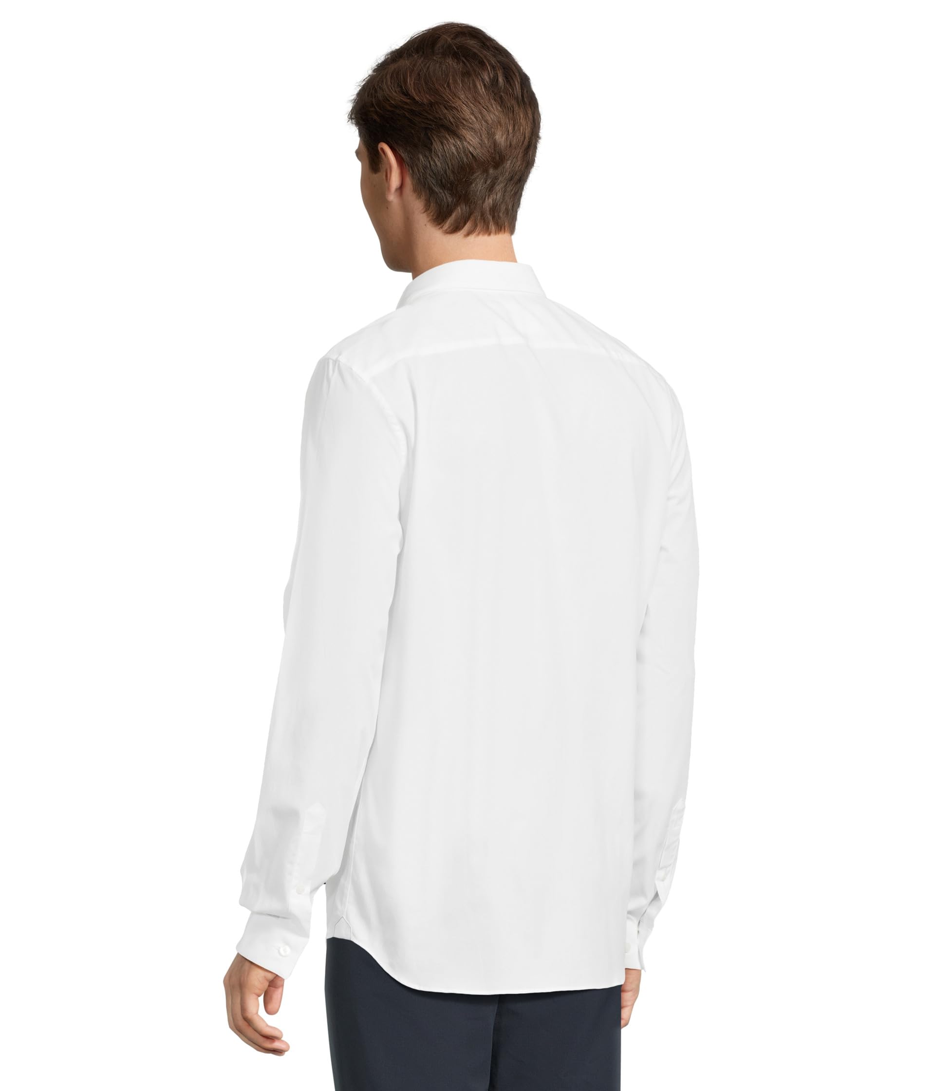 Рубашка Lacoste Slim Fit Stretch Cotton Poplin Shirt, белый — фото 3