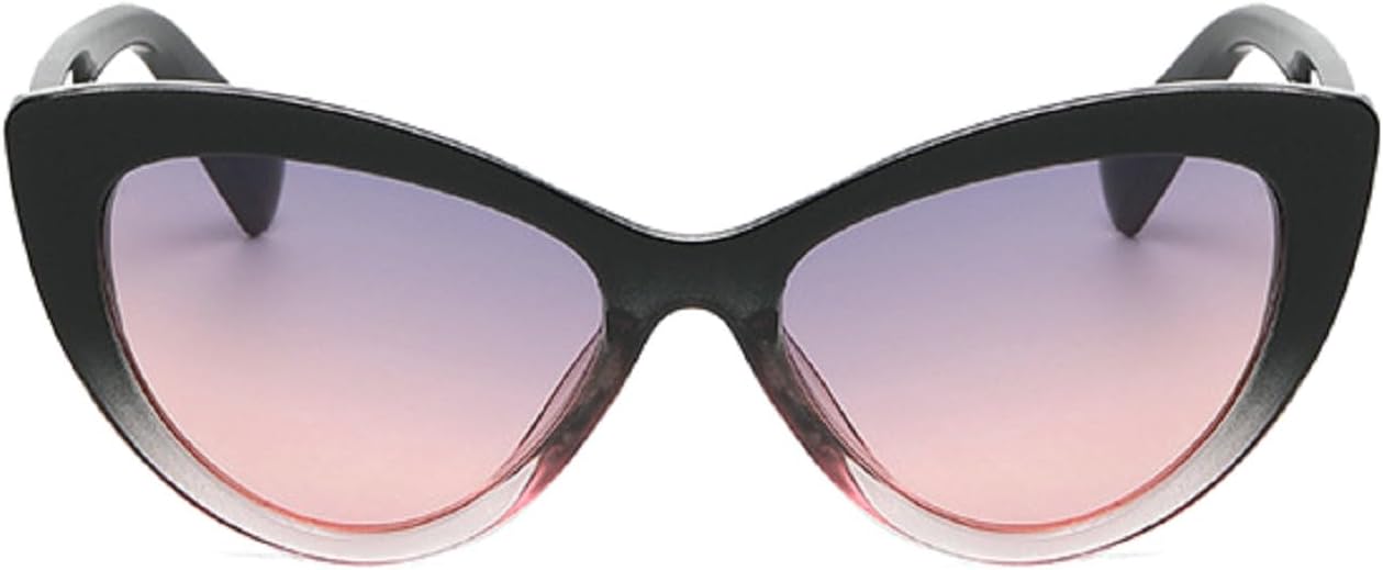 

Модные сексуальные солнцезащитные очки в стиле панк «кошачий глаз» для женщин, роскошные ретро-очки для женщин, винтажные солнцезащитные очки UV400 8967 Melrose, Black Pink