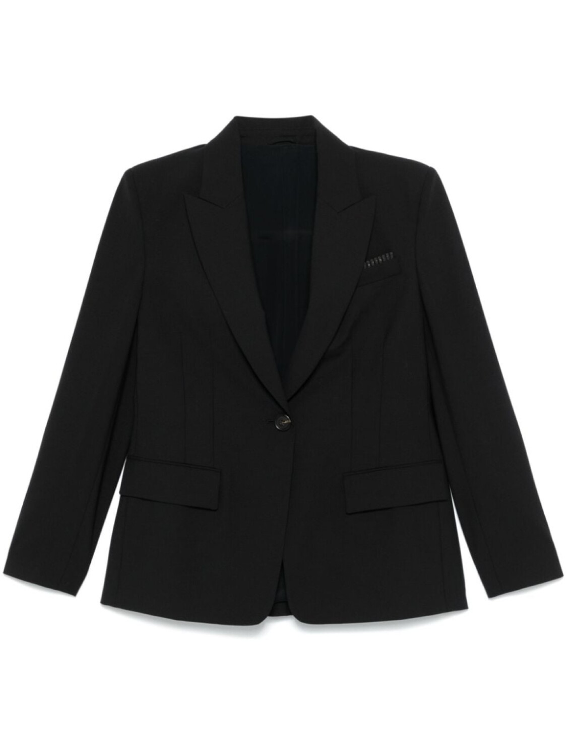 

Brunello Cucinelli блейзер с декором Monili, черный