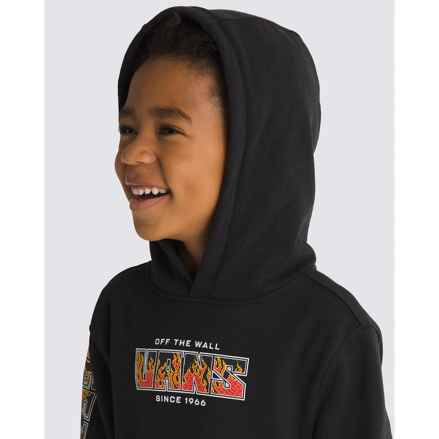 Детская толстовка Vans Digi Flames Po Hood, чёрная — фото 4