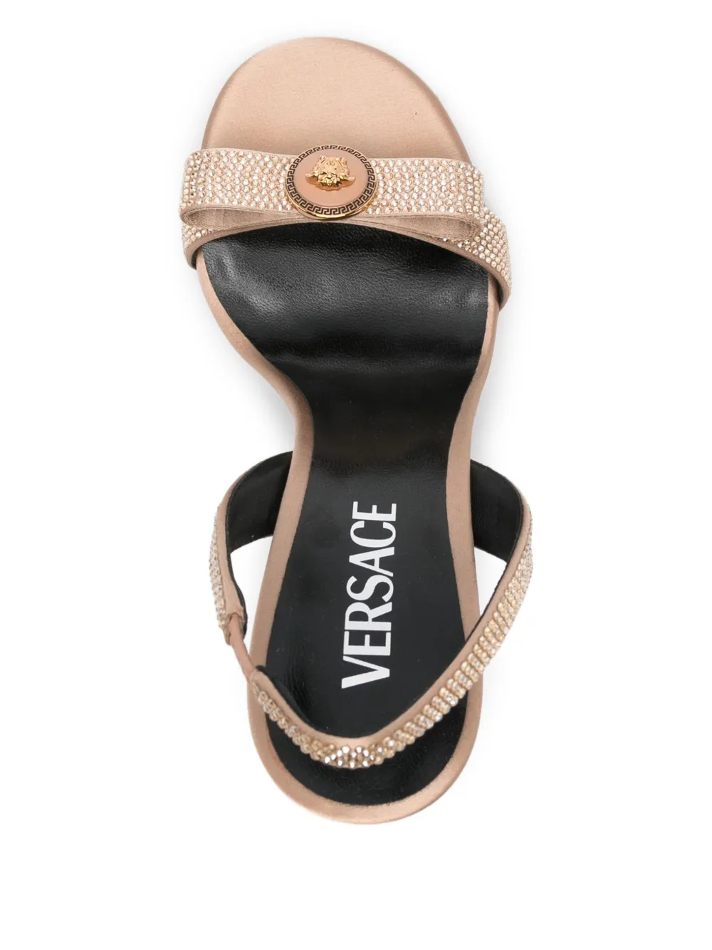 Сандалии с украшением в виде медальона Versace, золотистый — фото 4