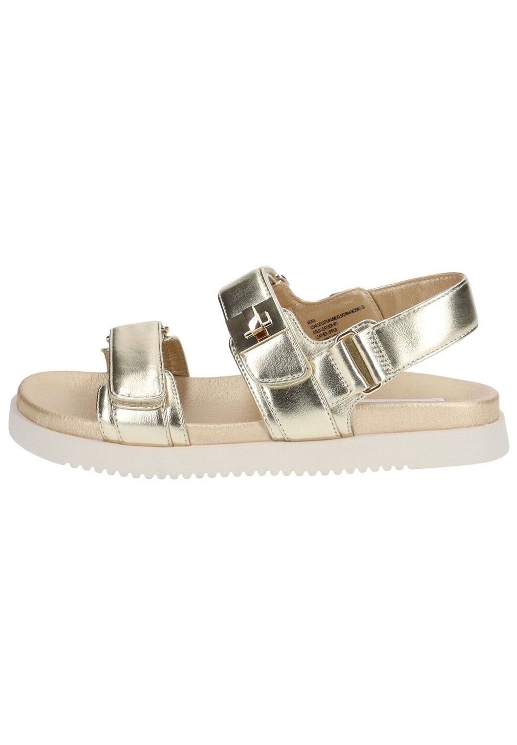 Кожаные сандалии STEVE MADDEN, золото — фото 2