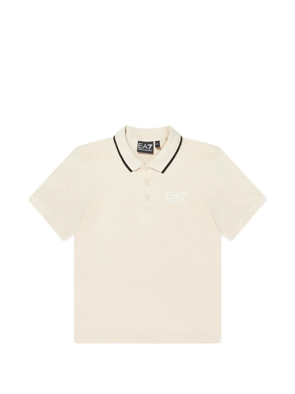 Футболка с воротником и логотипом Emporio Armani Kids, нейтральный