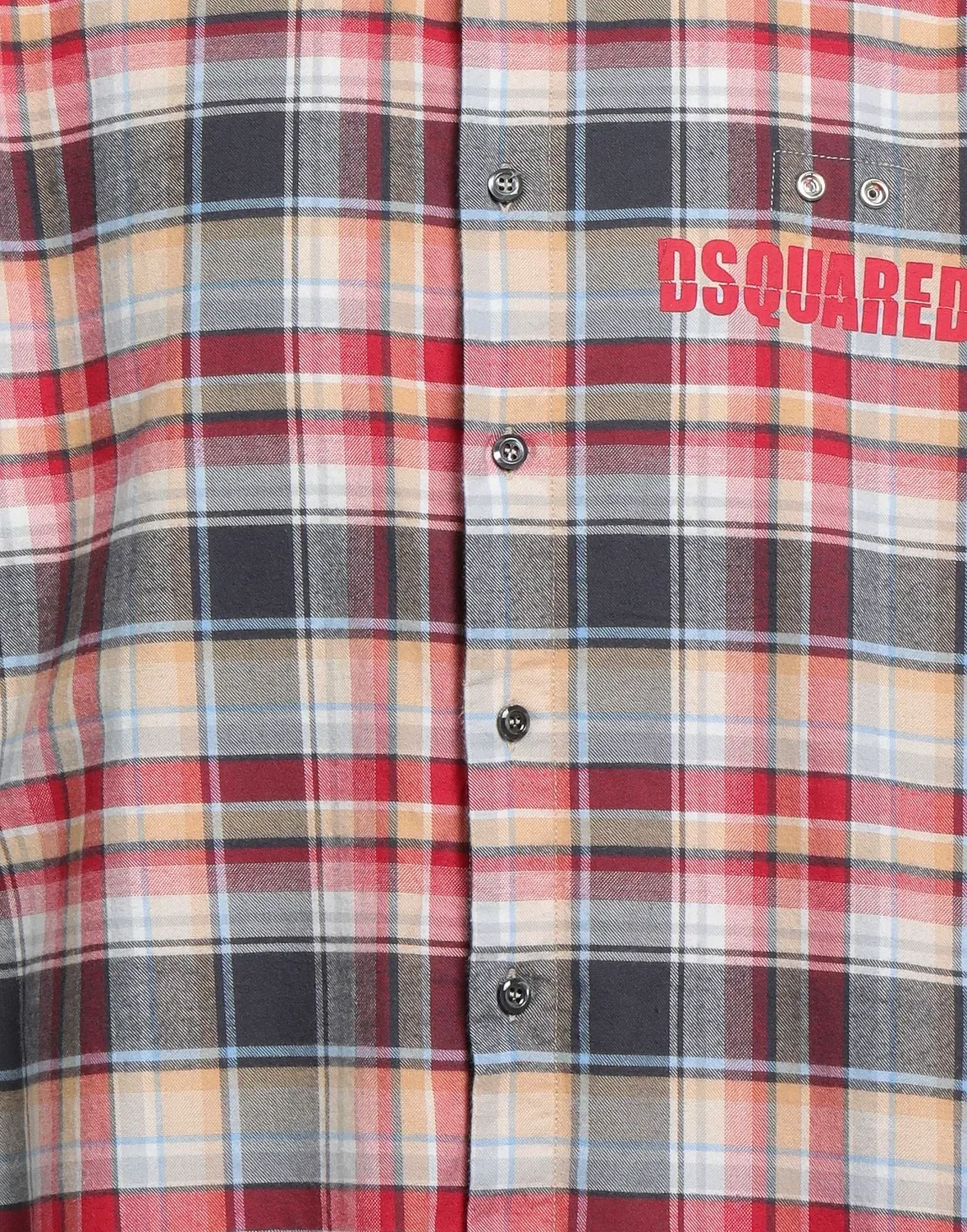 Рубашка фланелевая тартан DSQUARED2 красная — фото 4