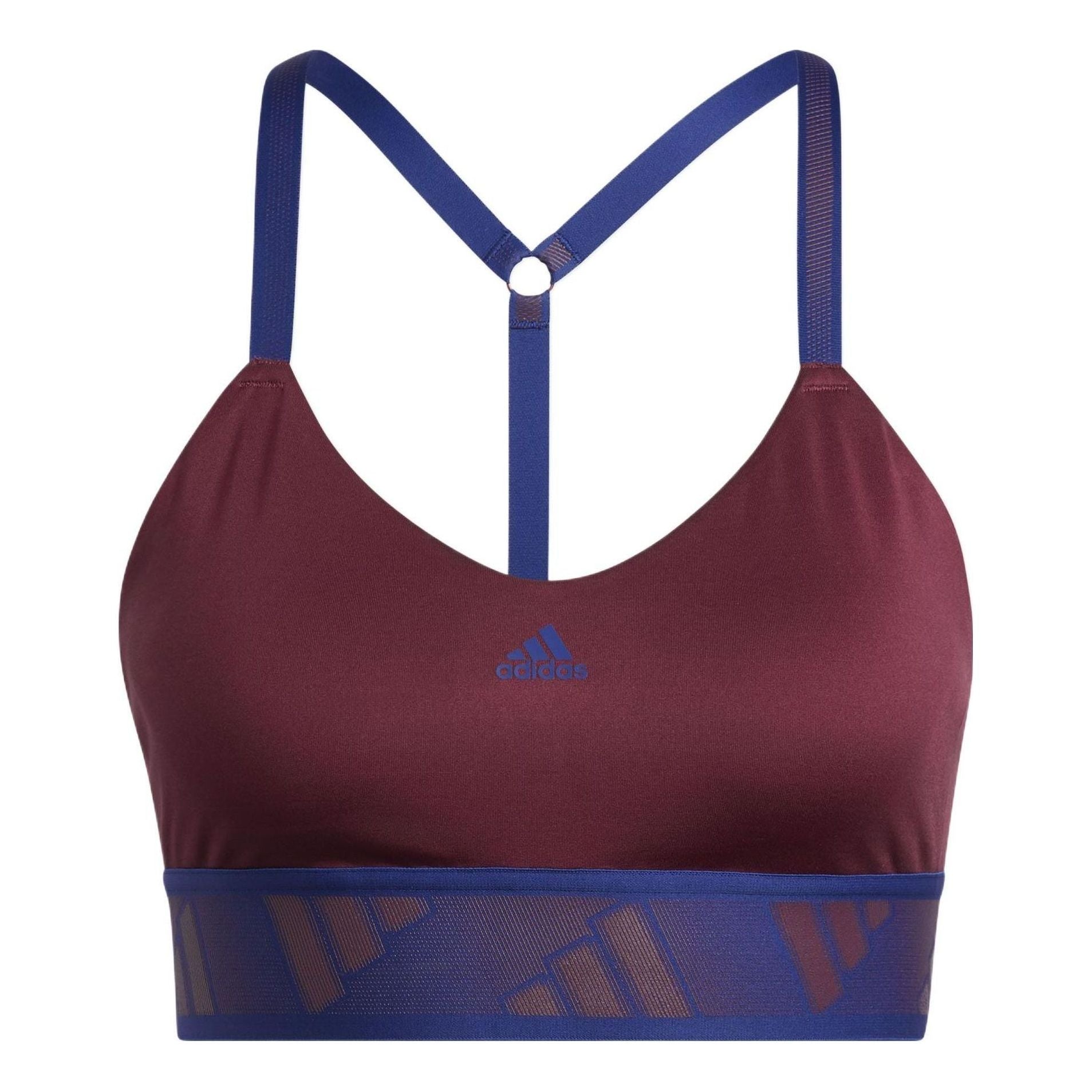 

(WMNS) Бюстгальтер для тренировок Adidas All Me Light Support Training Bra, цвет бордовый
