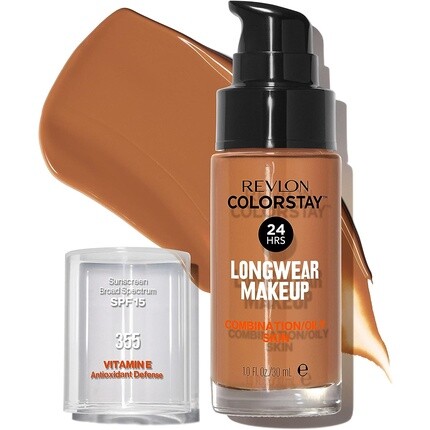 

Жидкая основа Revlon Colorstay под макияж для комбинированной/жирной кожи SPF 15, среднее и полное покрытие с матовым финишем, 30 мл миндаль