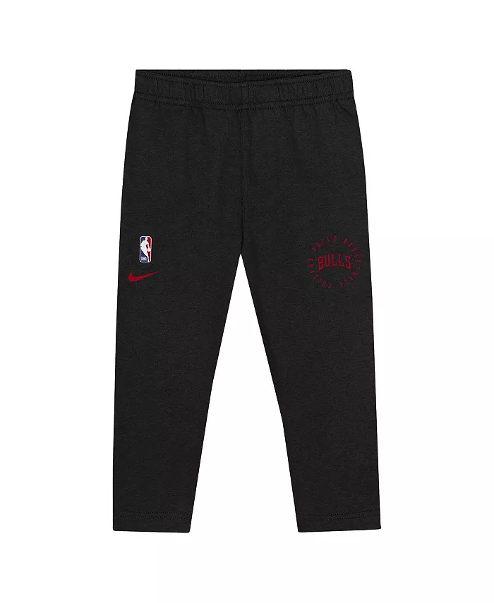 Детский комплект худи и спортивных брюк Chicago Bulls Practice Club, черный Nike — фото 3