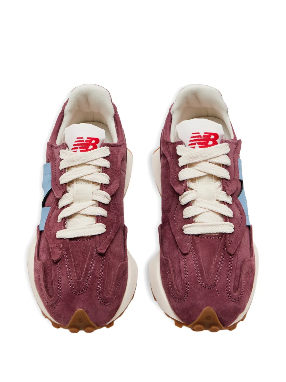 Кроссовки с контрастными вставками 327 New Balance, красный — фото 2