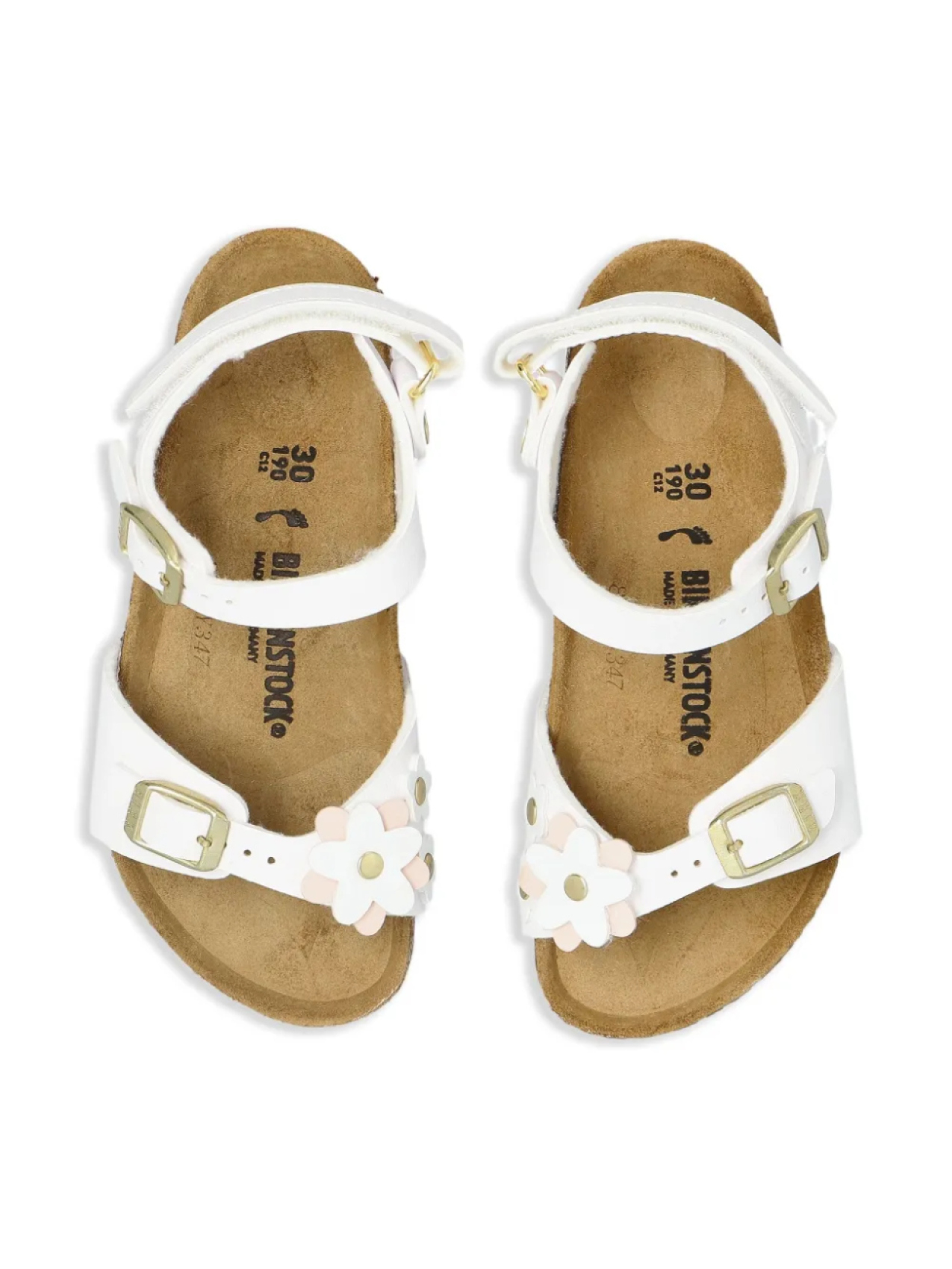 Сандалии Rio с двумя пряжками на плоской подошве Birkenstock Kids, белый — фото 4