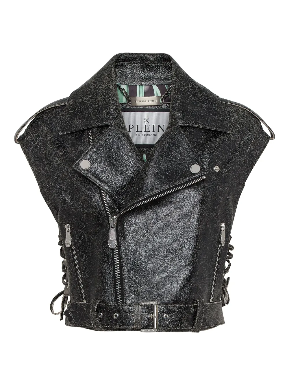 

Жилет со шнуровкой Philipp Plein, черный