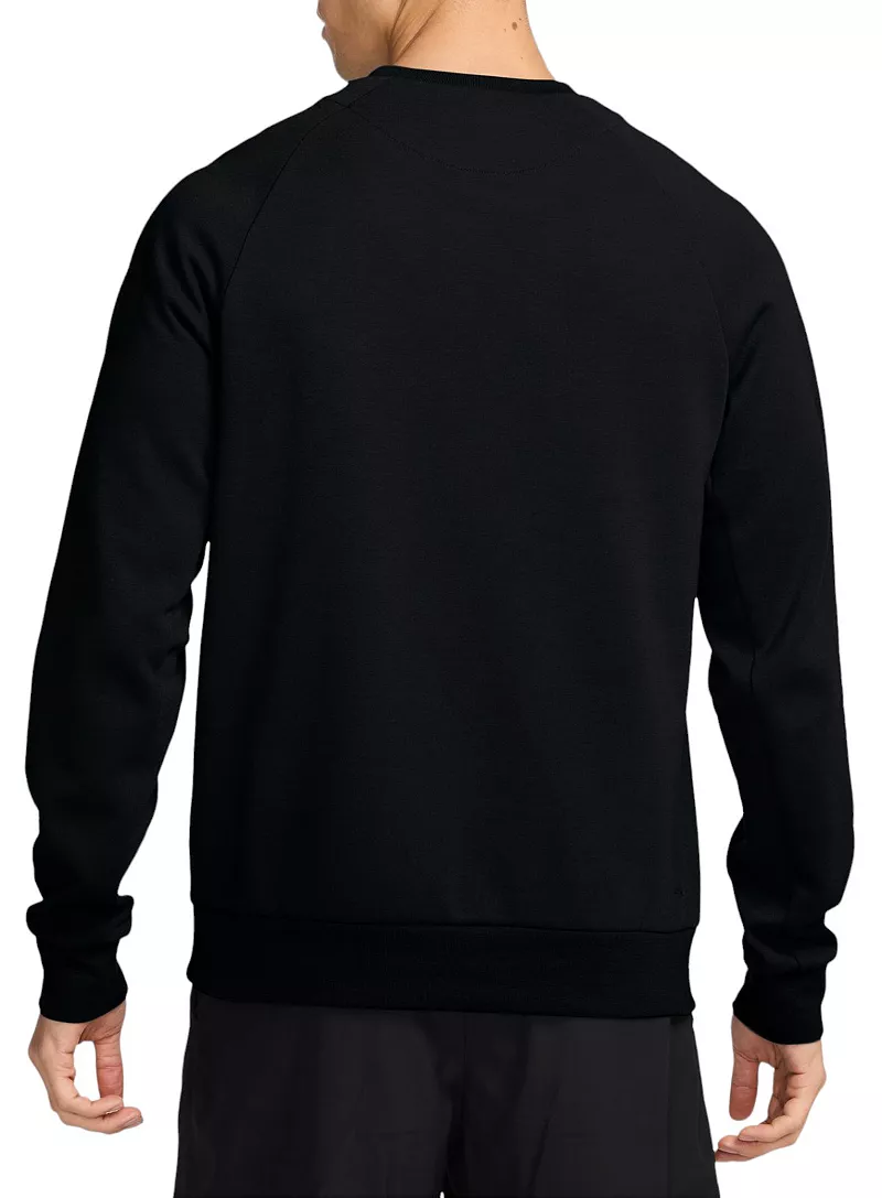 Мужская толстовка с круглым вырезом из флиса Nike Dri-FIT Primary UV, черный — фото 2