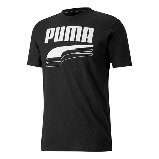 

Футболка alphabet printing casual short sleeve black Puma, черный