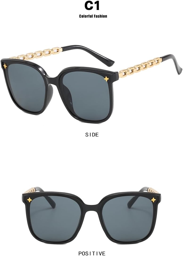 

Ретро-солнцезащитные очки большого квадратного размера с поляризацией для женщин и мужчин, защита от УФ-излучения UV400, классические большие металлические солнцезащитные очки ULELA DIKML