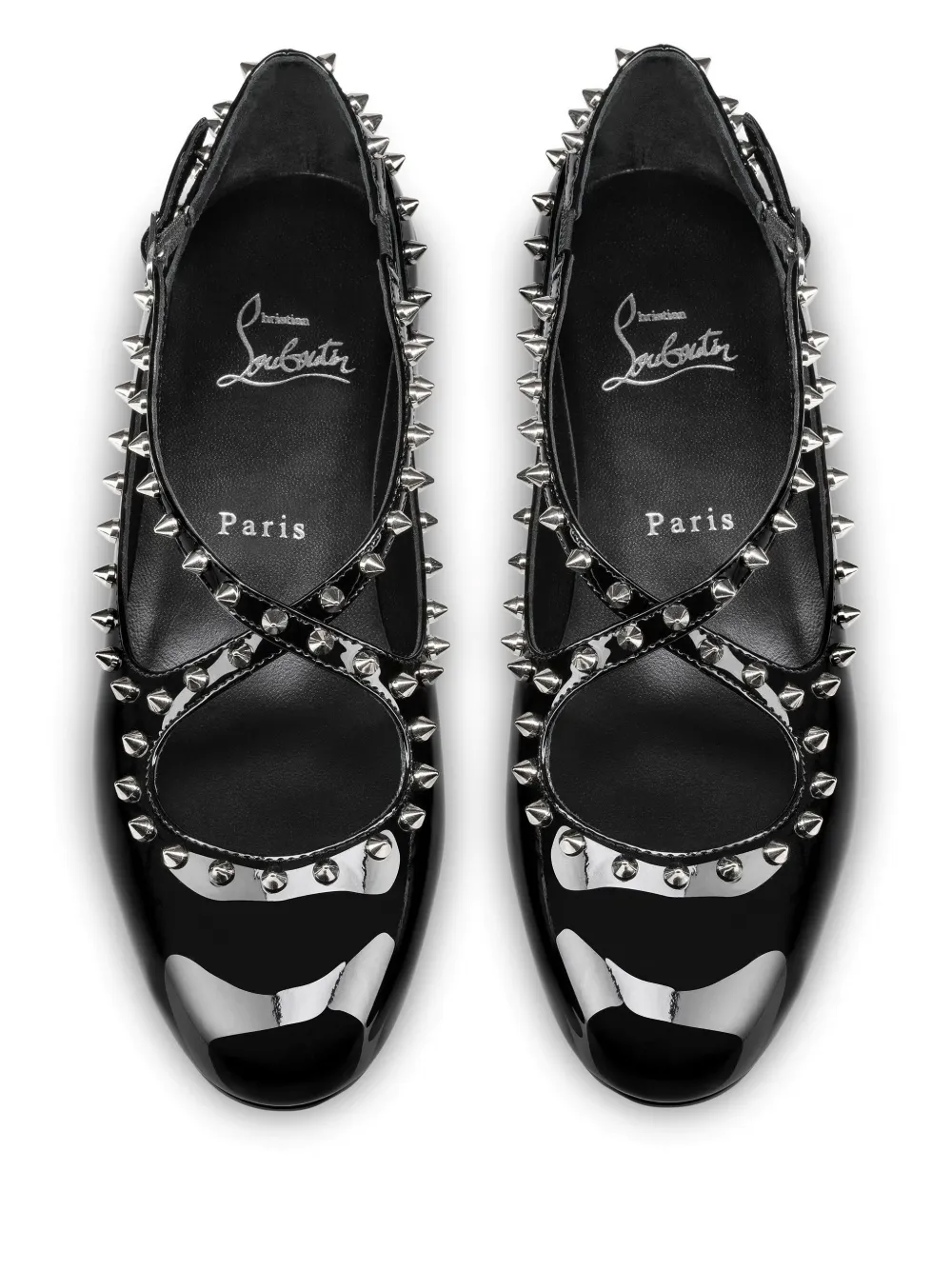 Балетки Pilouta Jane Spikes Christian Louboutin, черный — фото 3