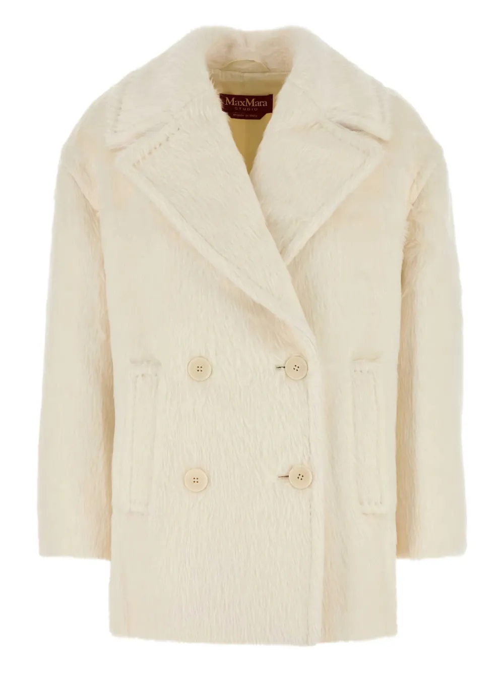 

Двубортное пальто Slam MAX MARA, белый