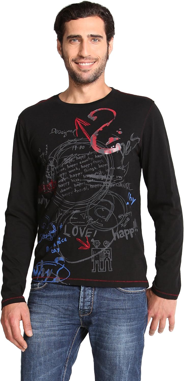 

Мужская футболка Decial 48T1429 Desigual, черный