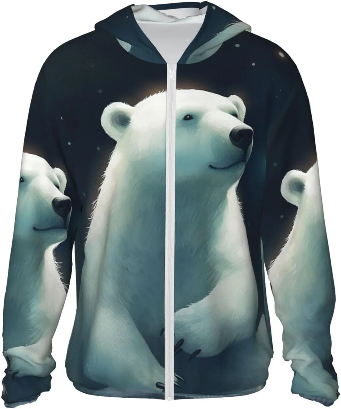 

Белая толстовка с капюшоном для защиты от солнца, мужская и женская, UPF 50+, с длинными рукавами и молнией GFLFMXZW