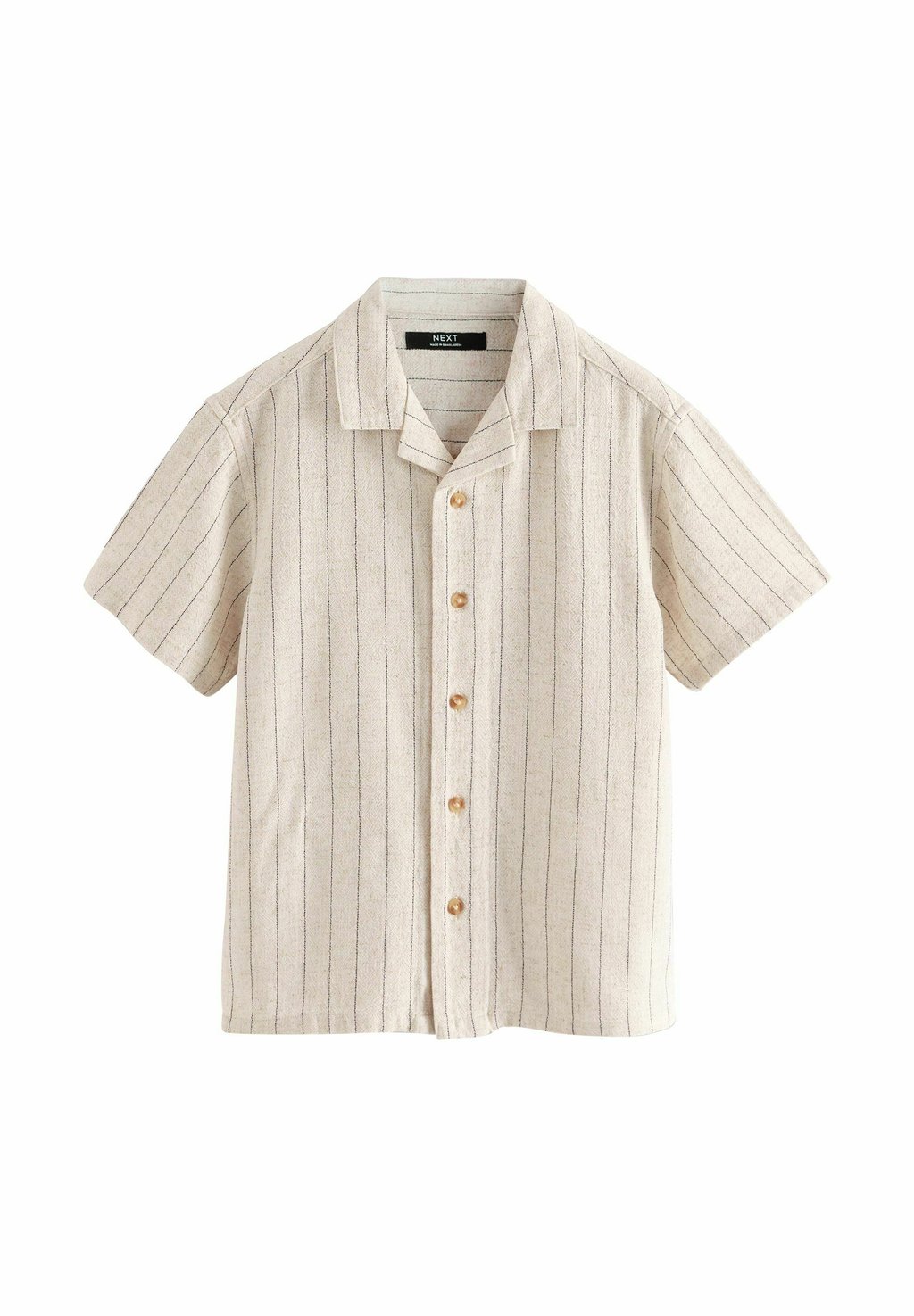 

Рубашка SHORT SLEEVES REVERE COLLAR TEXTURE STRIPE Next, бежевый