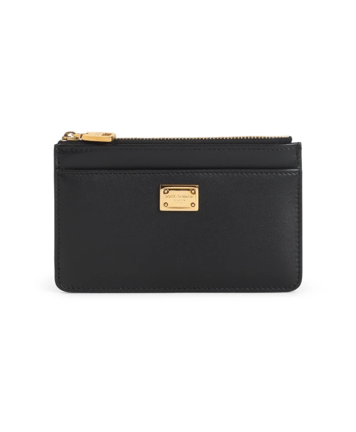 

Черный женский кошелек-аксессуар сезона осень-зима 2025 Dolce & Gabbana, черный