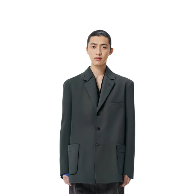 Деловой костюм мужской темно-серый Uniqlo, темно-серый — фото 3