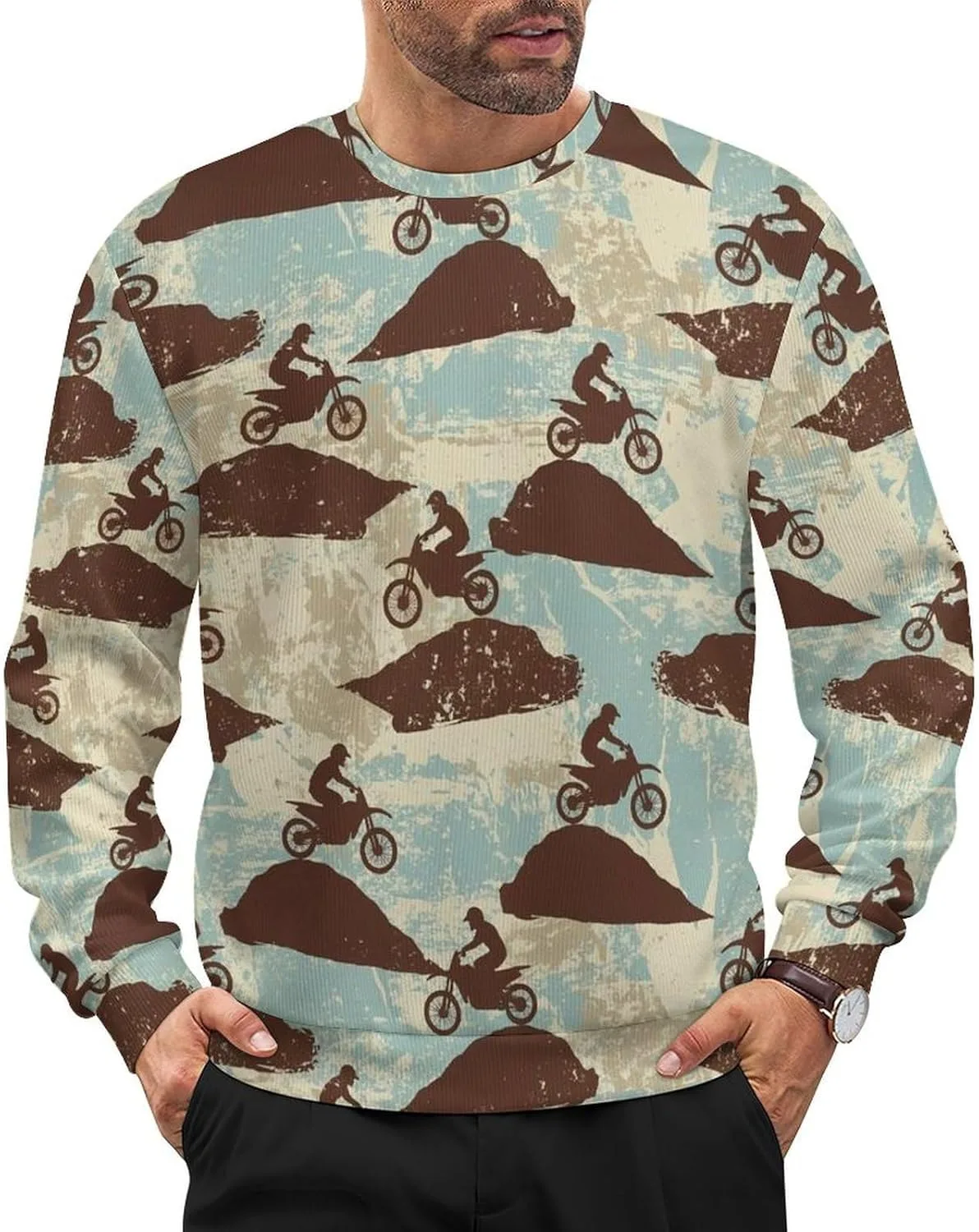 

Мужской вязаный свитер Casual Textured Pullover с длинными рукавами Meaudiwes