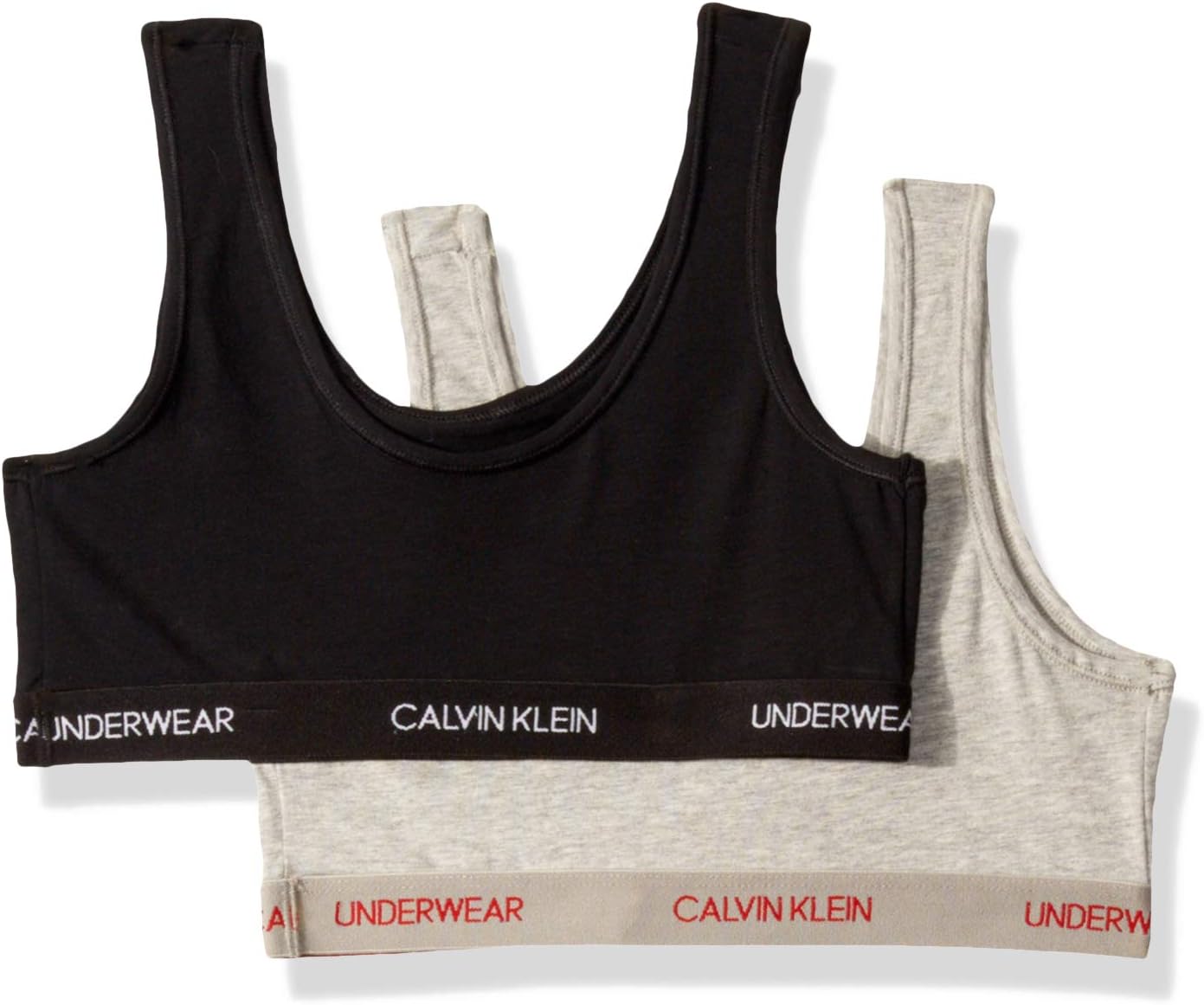 Бюстгальтеры-бралетты Calvin Klein Girls Modern Cotton, поштучно и в упаковке, Black/Grey/Orange — фото 2