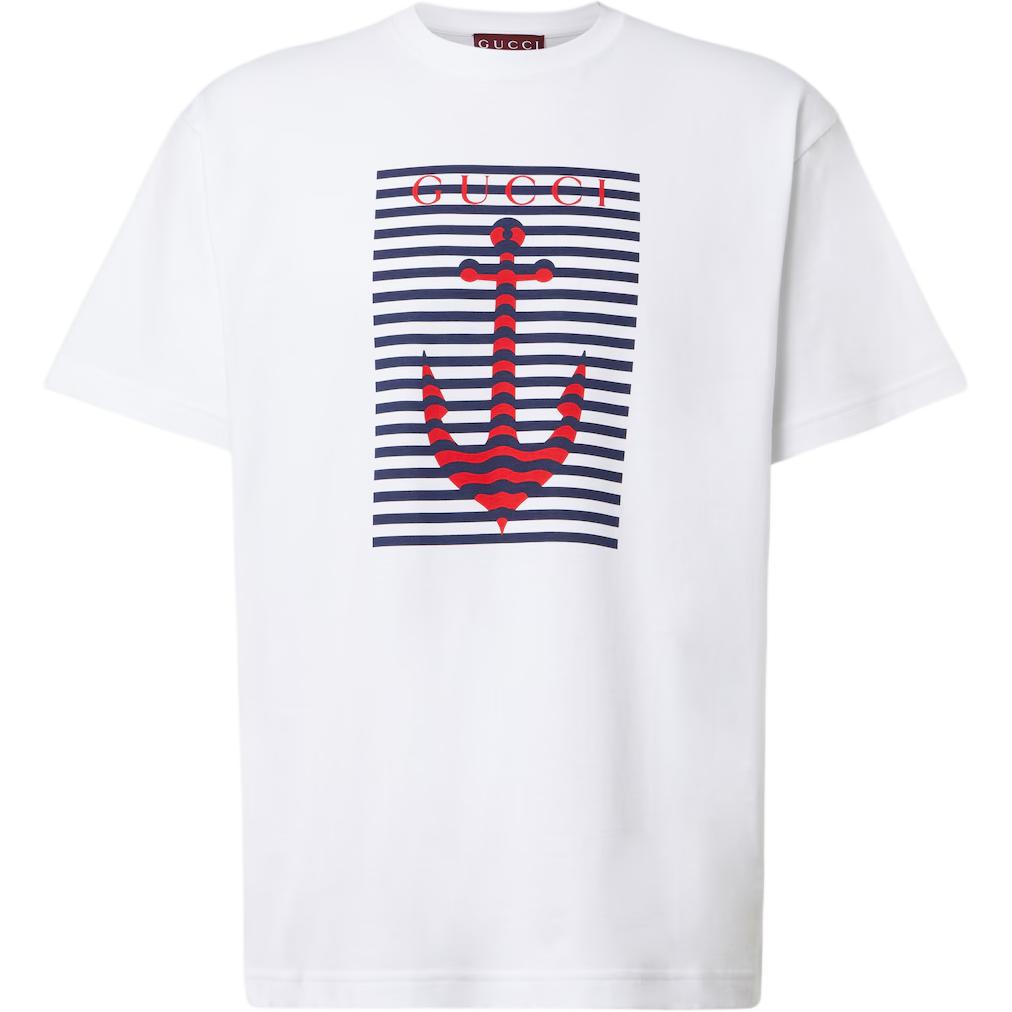 

GUCCI Футболка Lido FW25 мужская белая, Белый, GUCCI Футболка Lido FW25 мужская белая