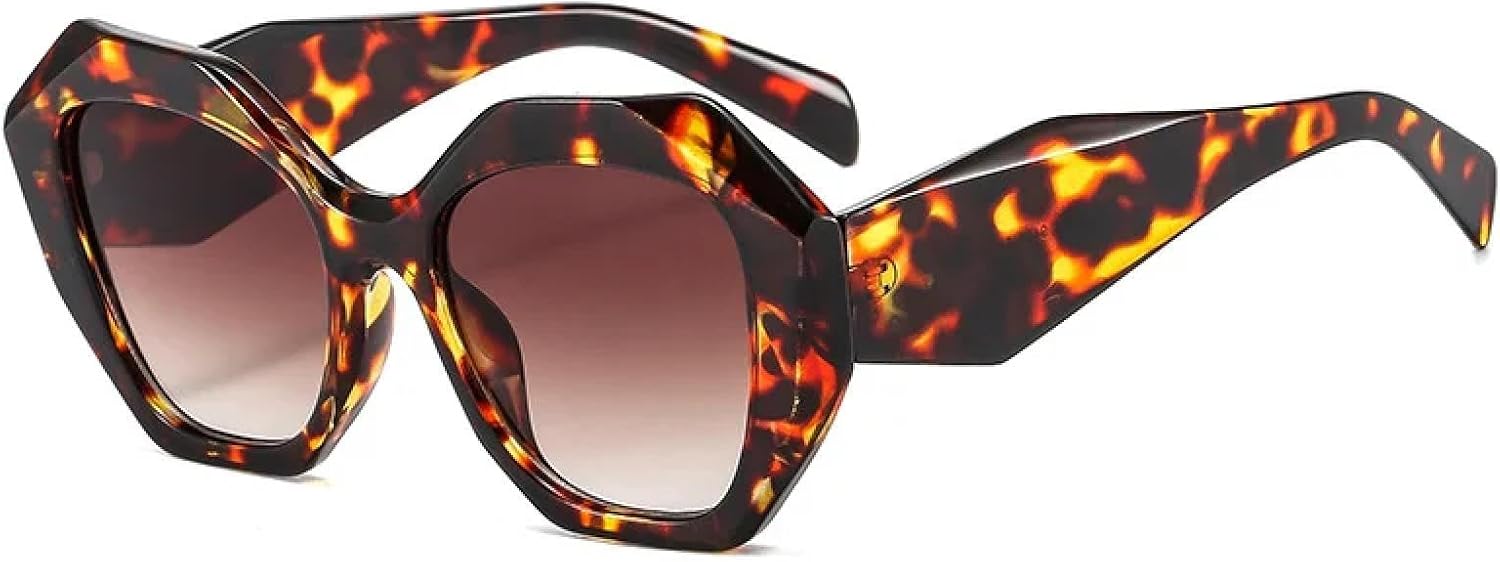 

Солнцезащитные очки с защитой от УФ-излучения UV400 | Панк, большая оправа, градиентный оттенок | Для женщин и мужчин, для занятий спортом на открытом воздухе и вождения DSVIGF, C5leopard-brown