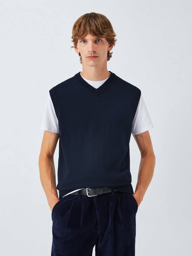 

Майка с v-образным вырезом из мериносовой шерсти John Lewis, Sky Captain