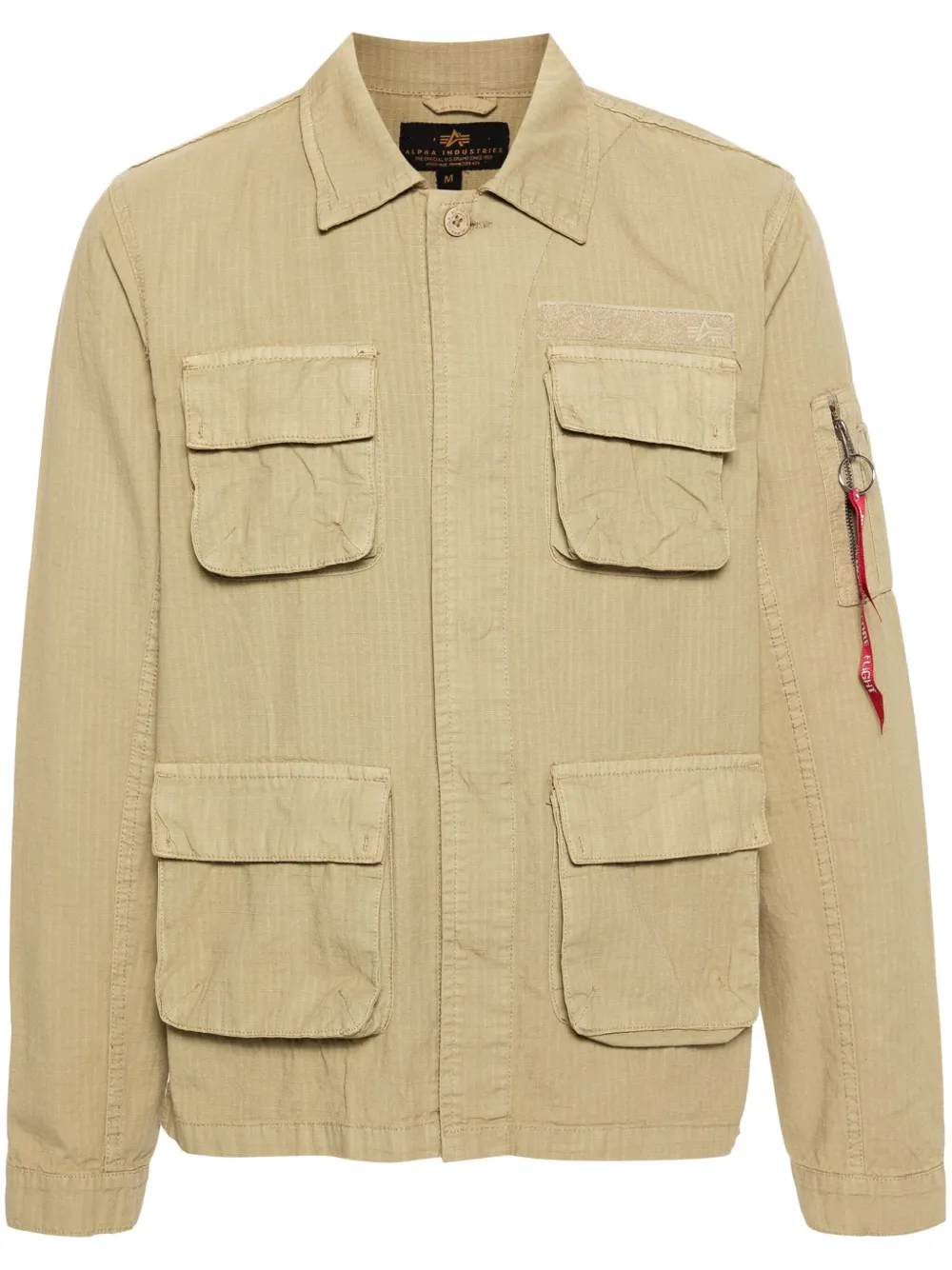 

Рубашка из рипстопа с карманами карго Alpha Industries, коричневый