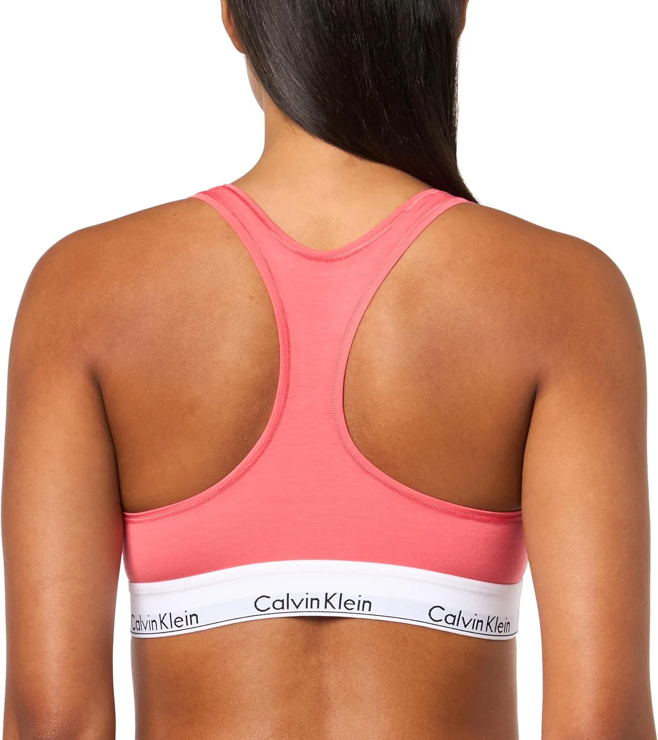 Бюстгальтер Calvin Klein Womens Modern Cotton Unlined Wireless Bralette, коралловый — фото 2