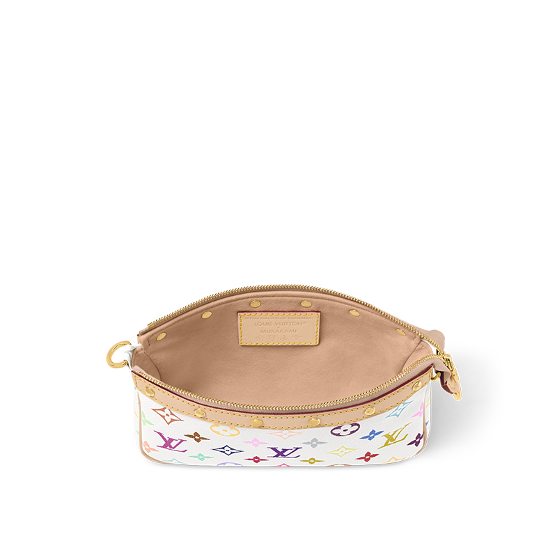 LOUIS VUITTON Сумка-кошелек Takashi Murakami белая разноцветная — фото 4