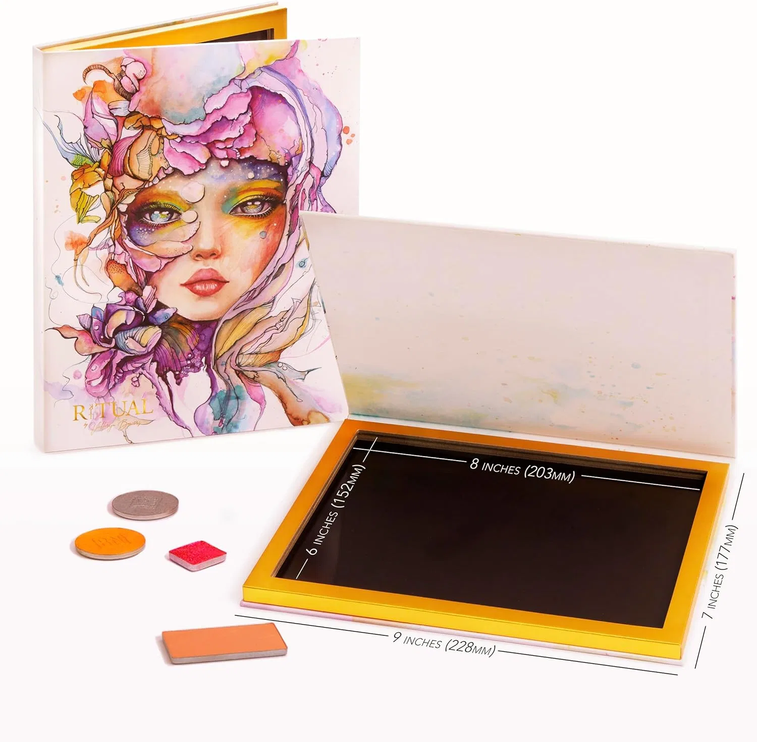 Магнитная палетка для косметики XL KIT RITUAL мультиколор 22.9x17.8 см — фото 2