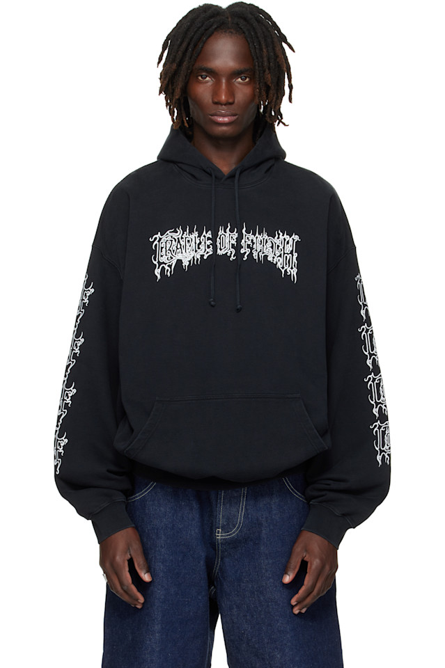 

Оверсайз худи с логотипом Cradle of Filth Vetements, черный